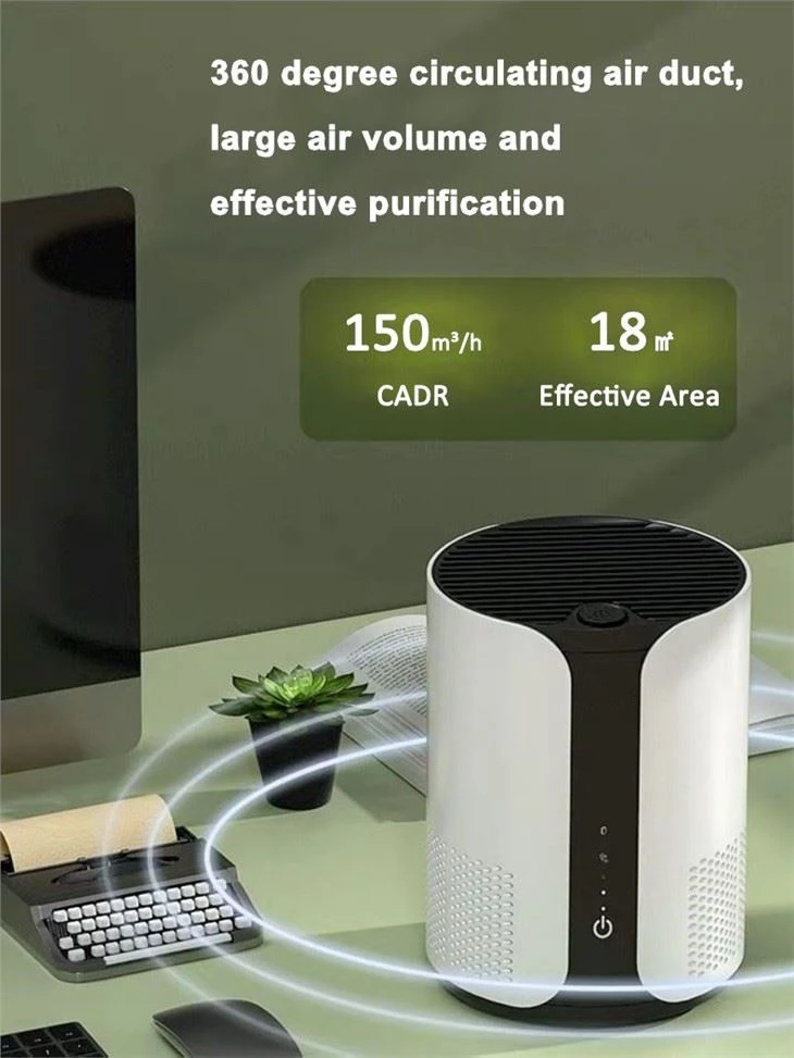 BKJ-5 Small Desktop Air Purifier Touch Panel