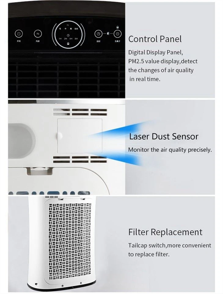 BKJ-350A Touch Panel 3 Fan Speeds Air Purifier